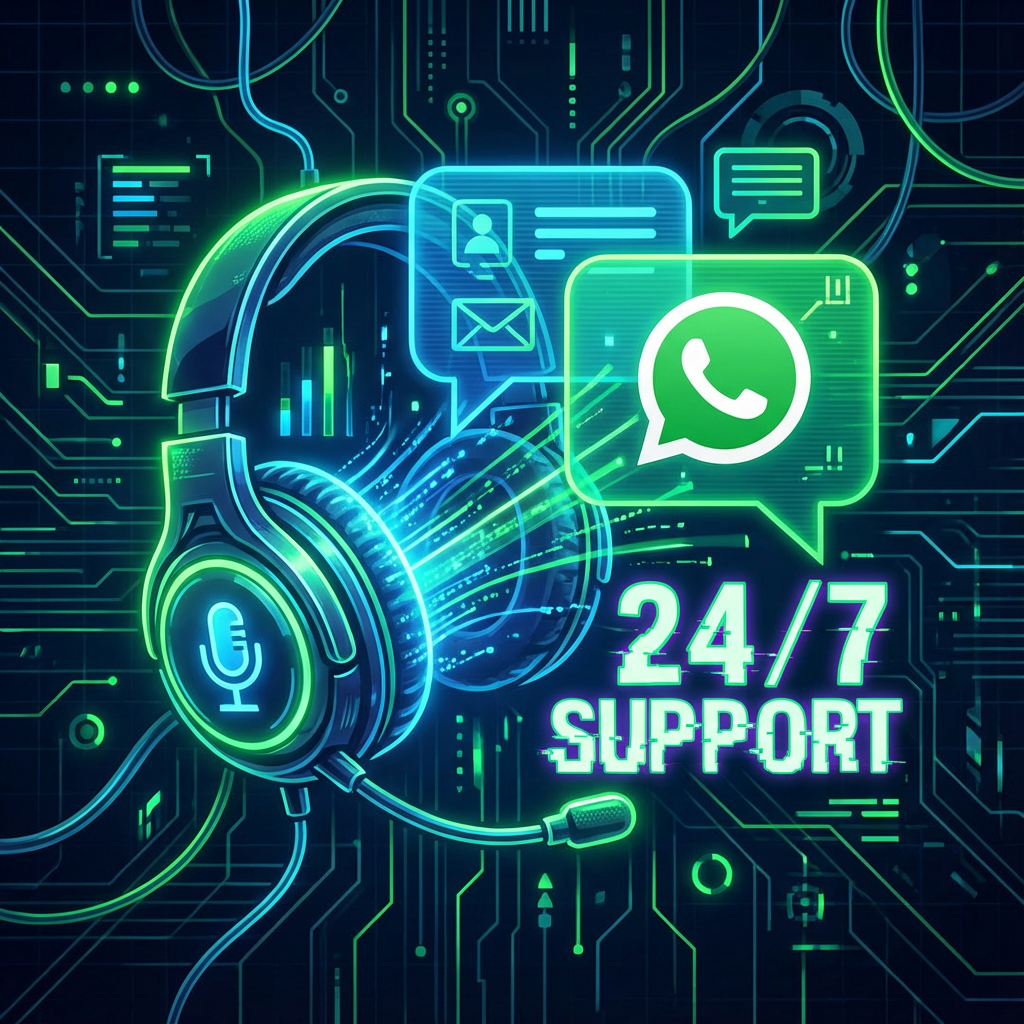 Suporte ao Cliente 24/7 via WhatsApp e Chat